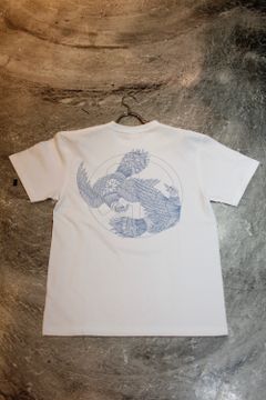 「ヒロシマデニム」×「SATOSHI MIYATA」9PEACE POCKET TEE (WHITE)