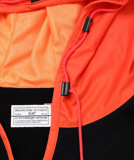 DRAW CODE HOODED PULL JERSEY c/#3 BLK X ORN