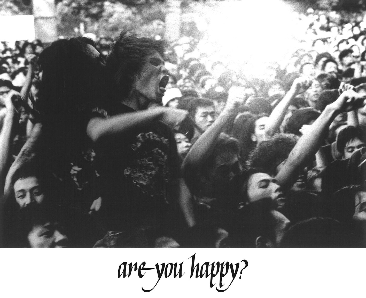 “ARE YOU HAPPY?” S/S T-SHIRT / Tシャツ (BLACK, WHITE)