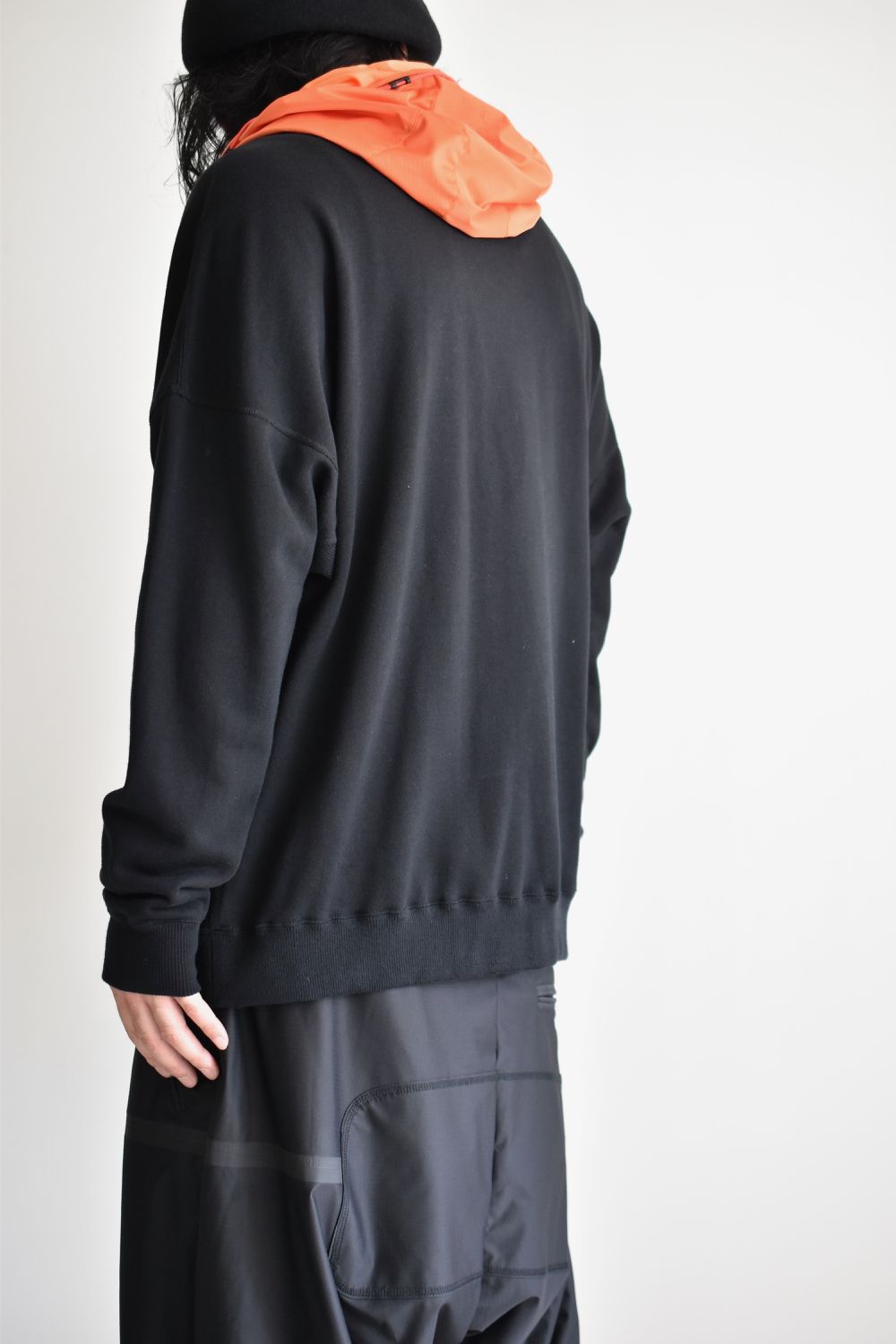 DRAW CODE HOODED PULL JERSEY c/#3 BLK X ORN