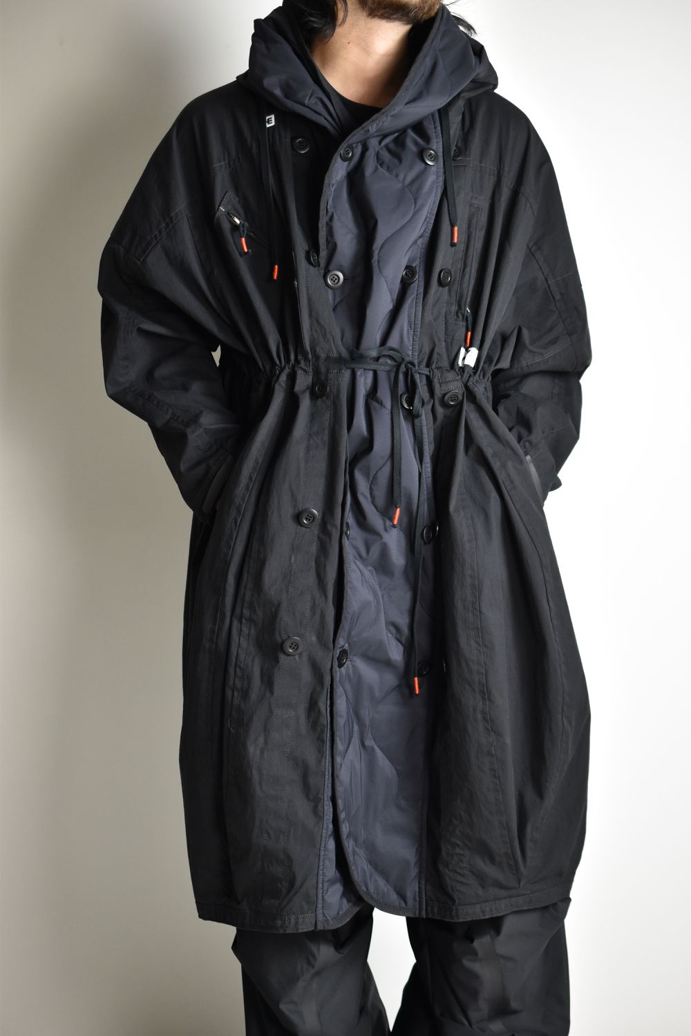 FLIGHT BALLOON WIDE LONG COAT c/#1 BLACK