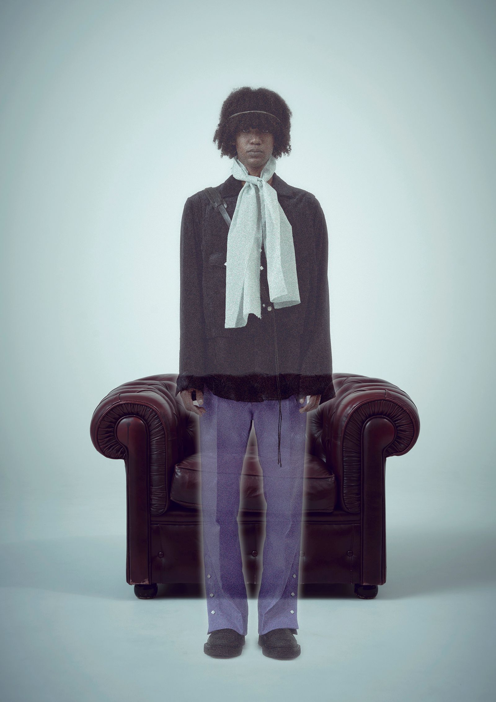 WESTERN WRANCHER DRESS PANTS / ポリエステルツイル パンツ (Black, Purple)