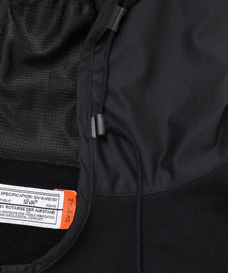 DRAW CODE HOODED PULL JERSEY c/#1 BLACK