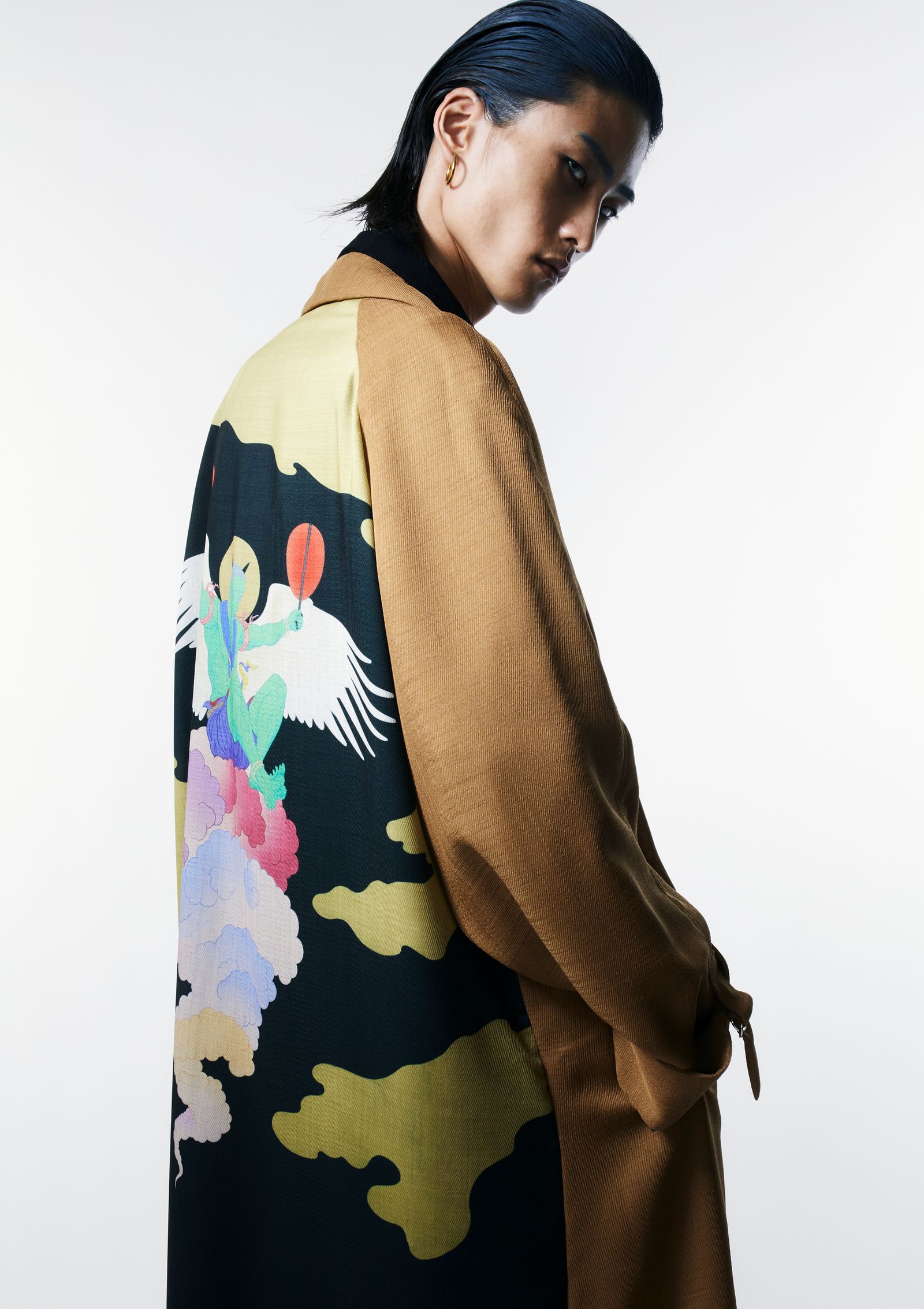Azuma - × 天明屋尚「風神」「雷神」HAORI COAT / コート (BLACK