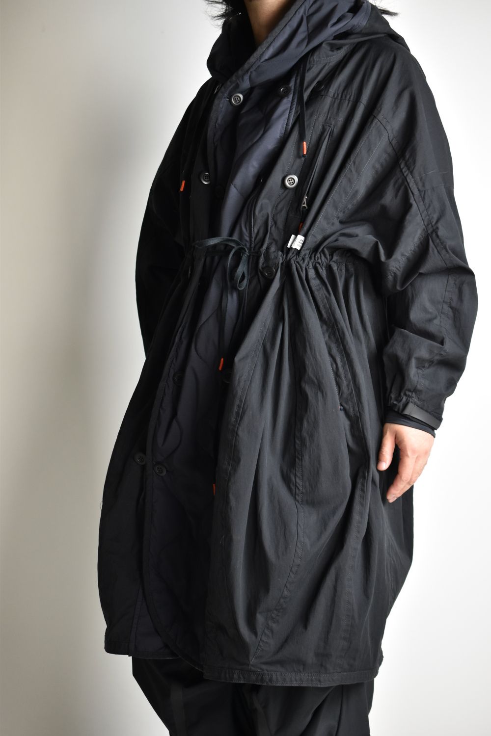 FLIGHT BALLOON WIDE LONG COAT c/#1 BLACK