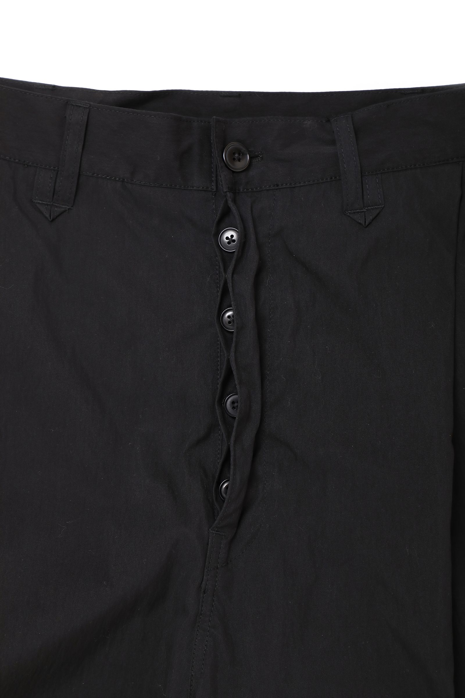 「予約商品」ONE-PLEATS CARGO TROUSERS # c/BLACK
