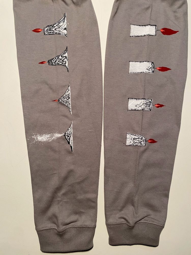 【受注生産】HALLUCINATION CLUB "CANDLE" LONG SLEEVE LIGHT GREY (satoshi ito)