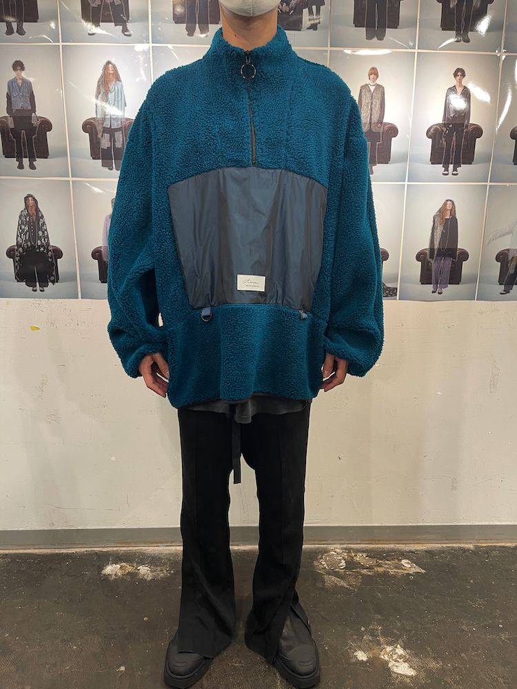BOA HIGH NECK PULLOVER / ビッグサイズ ボア ハイネックプルオーバー (Black, Top Gray, Turquois)