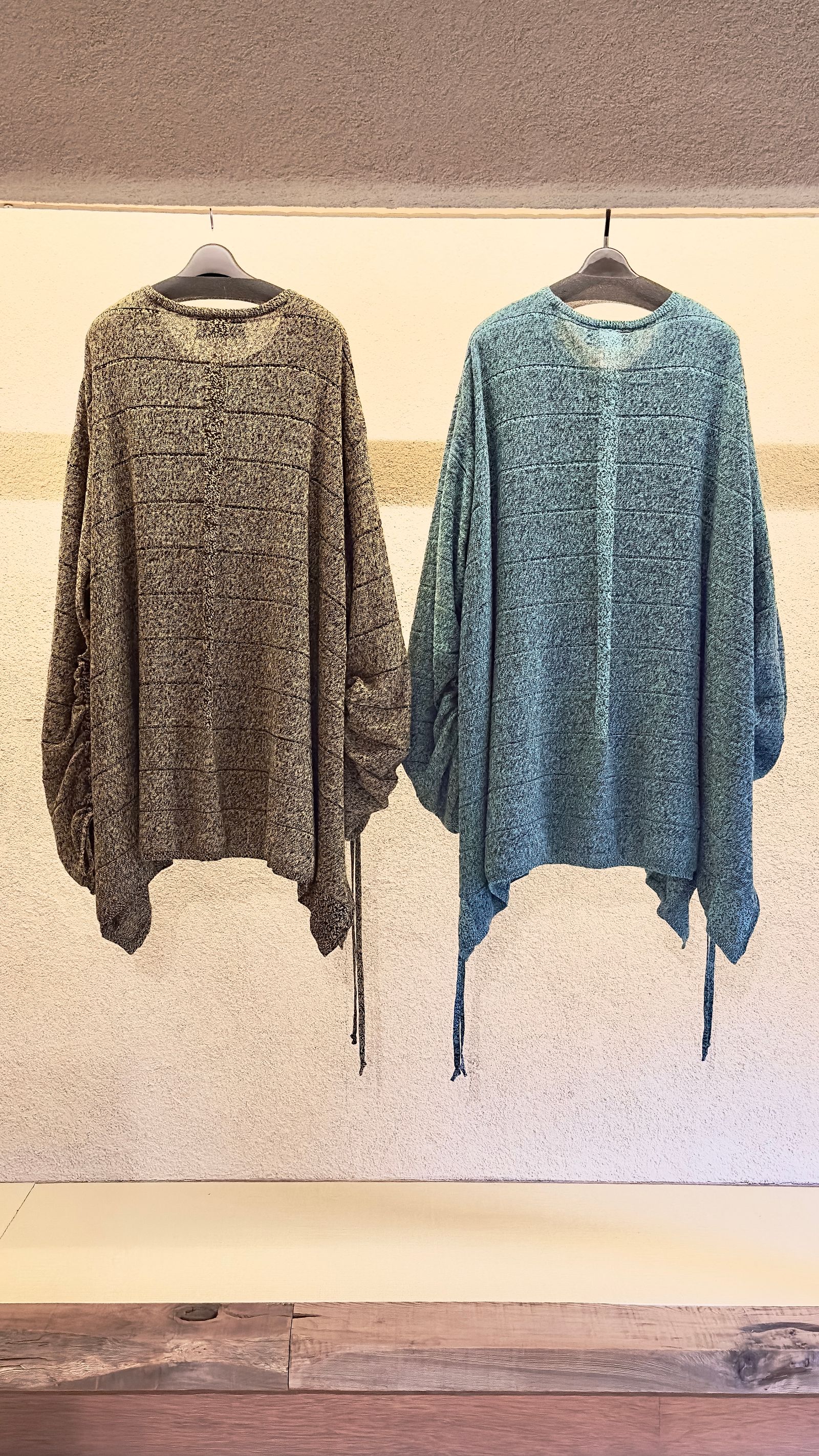 SQUARE CLOTH PULLOVER KNIT / ニット (BLACK,GREEN,YELLOW)