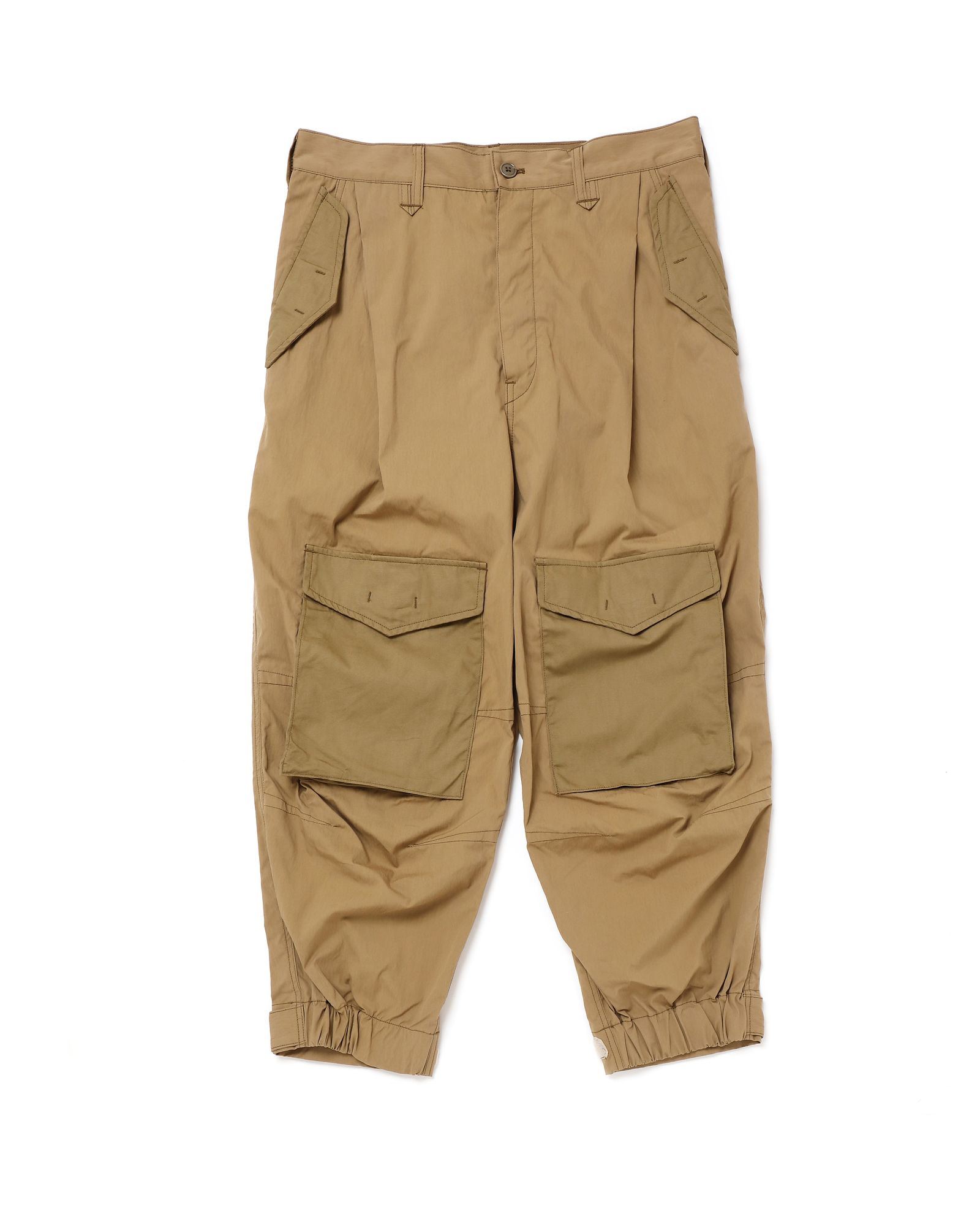 「予約商品」ONE-PLEATS CARGO TROUSERS # c/SAND