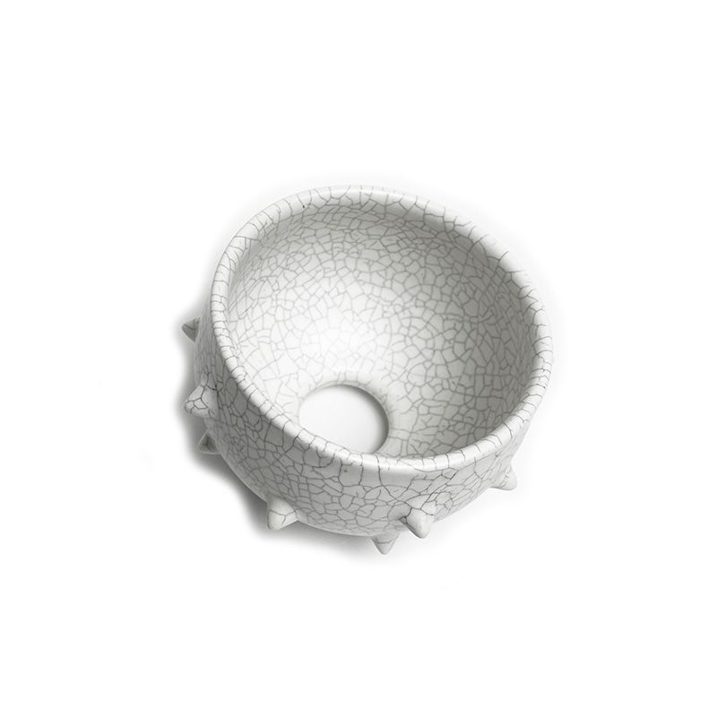 BOWL STUDS POT "WHITE" -陶器鉢-