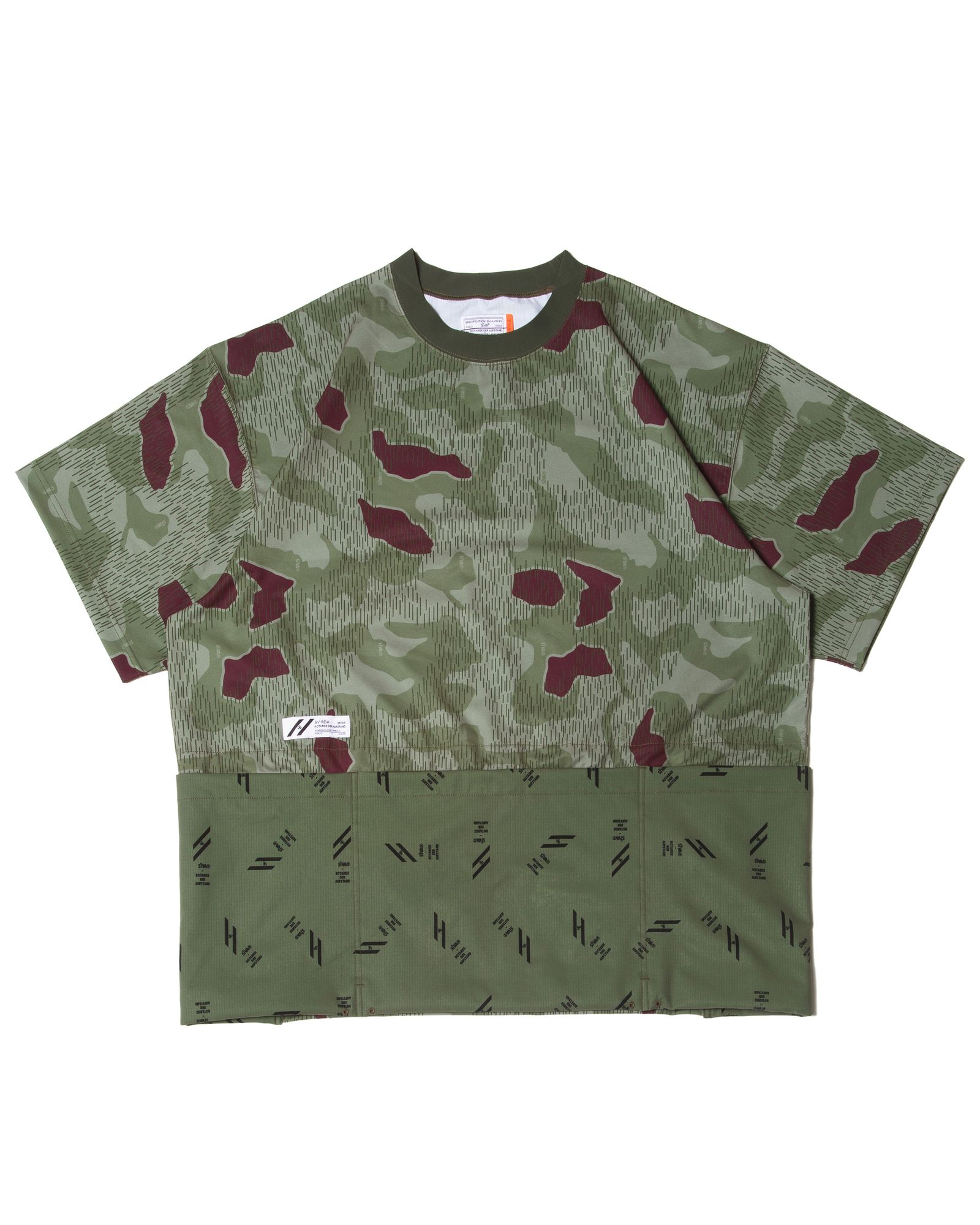 「予約商品」SPLINTER-CAMO MECHANIC STORAGE LOOSE-FIT TEE / col: KHAKI