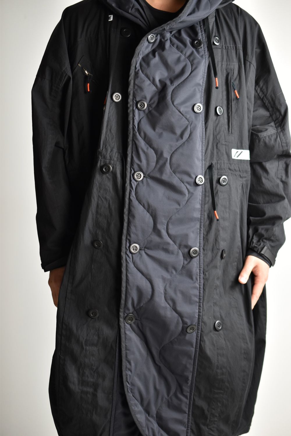 FLIGHT BALLOON WIDE LONG COAT c/#1 BLACK