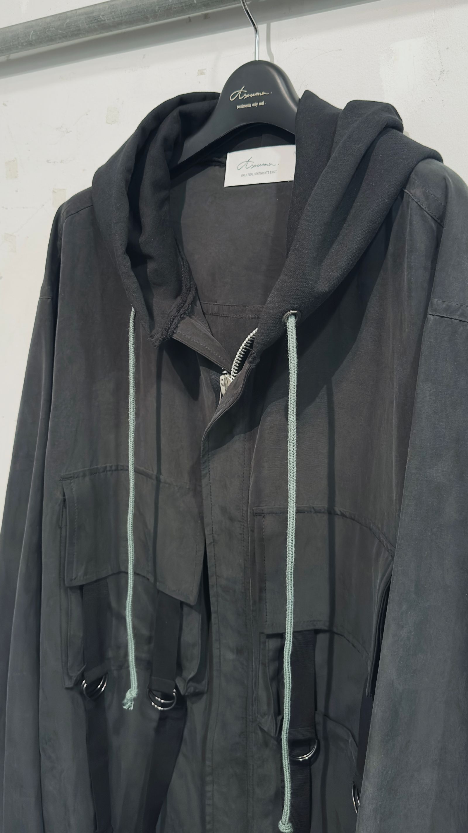 MILITARY DOCKING HOOD SHIRT / ミリタリーシャツ (BLACK,KHAKI)