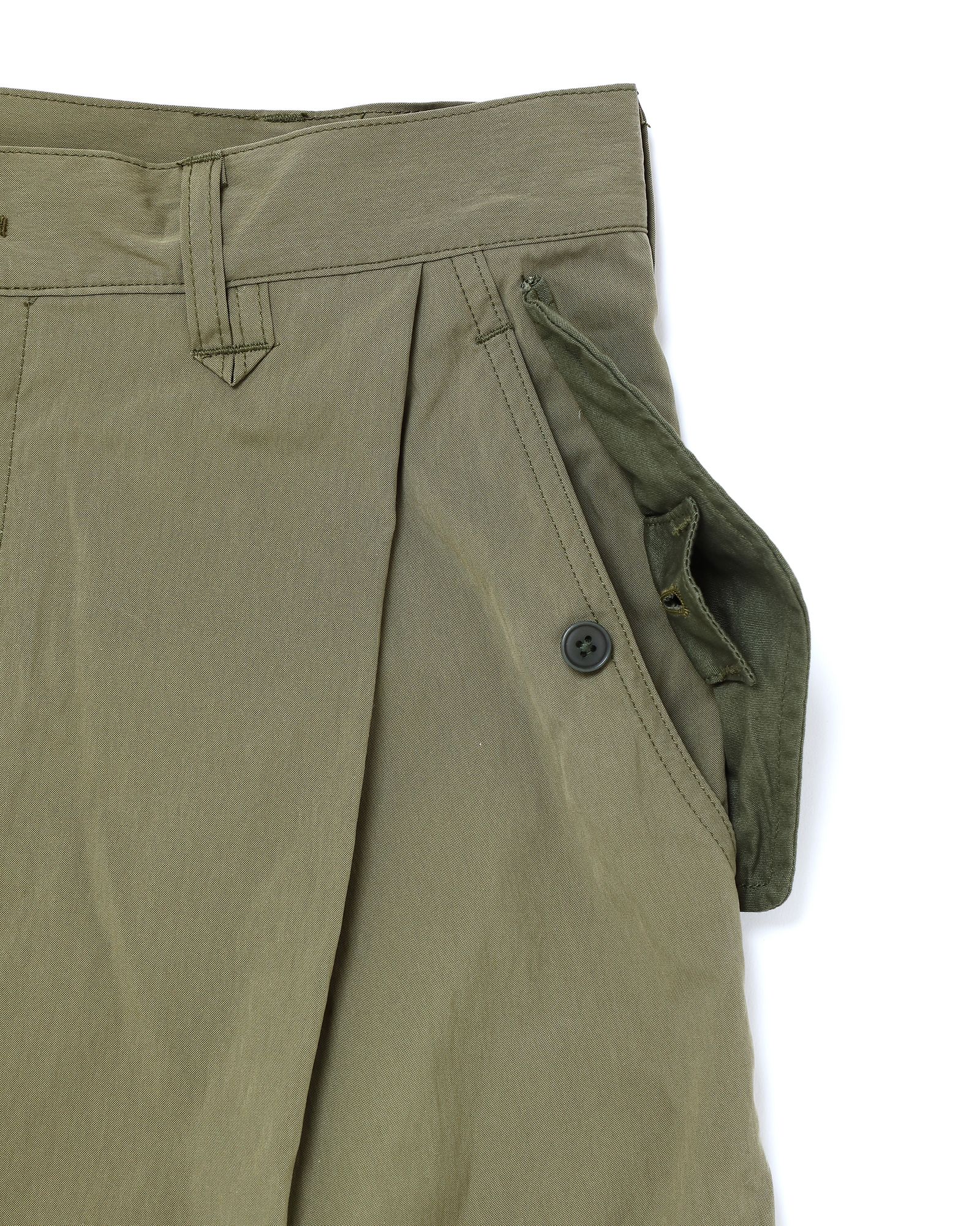 「予約商品」ONE-PLEATS CARGO TROUSERS # c/KHAKI
