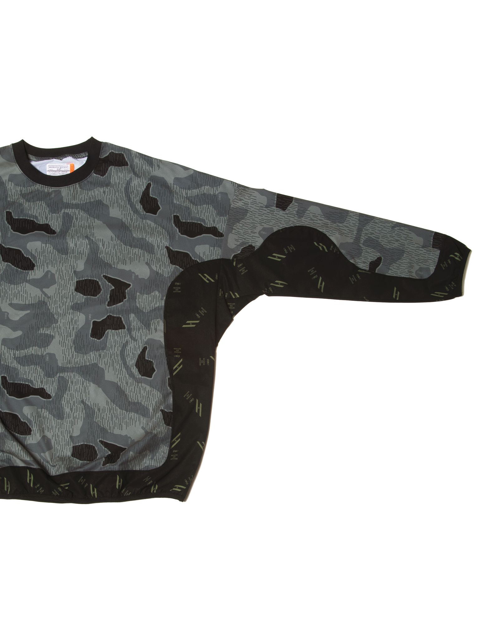 「予約商品」SPLINTER-CAMO WIDE L-SLEEVE / col: BLACK