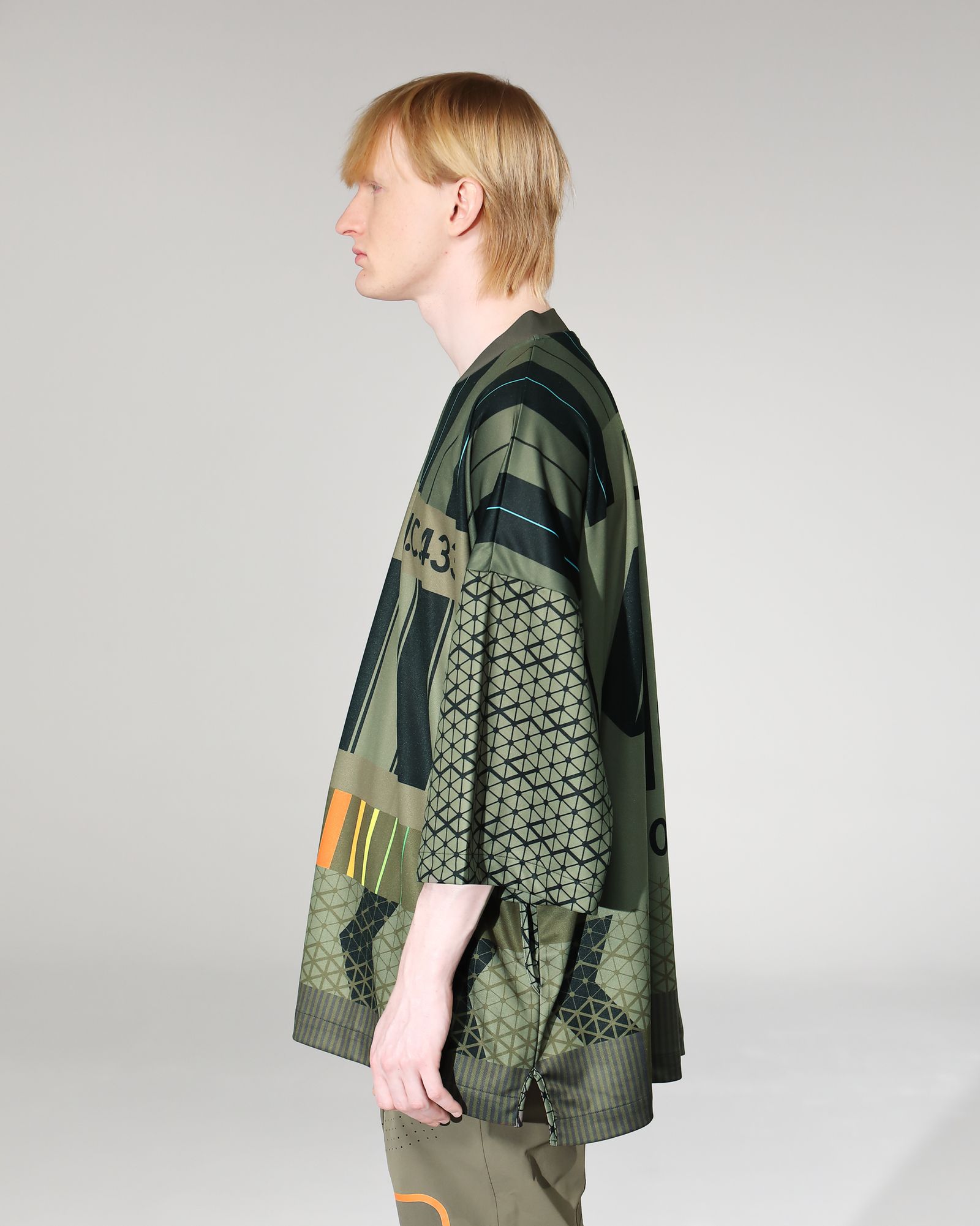 「予約商品」FOOTBALL WIDE SHIRTS # c/ KHAKI_stripe