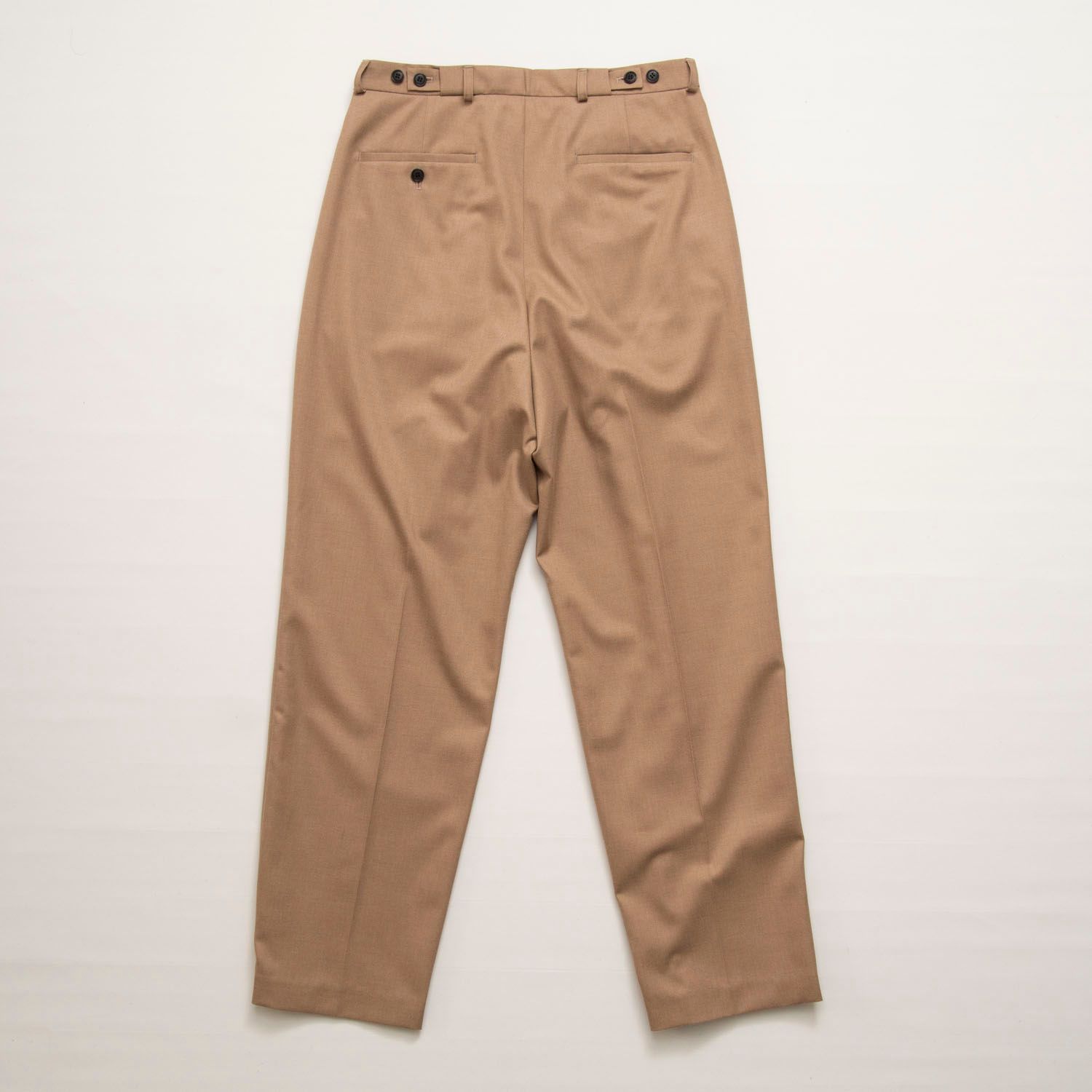RELAXED WIDE PLEATS PANTS (BEIGE)