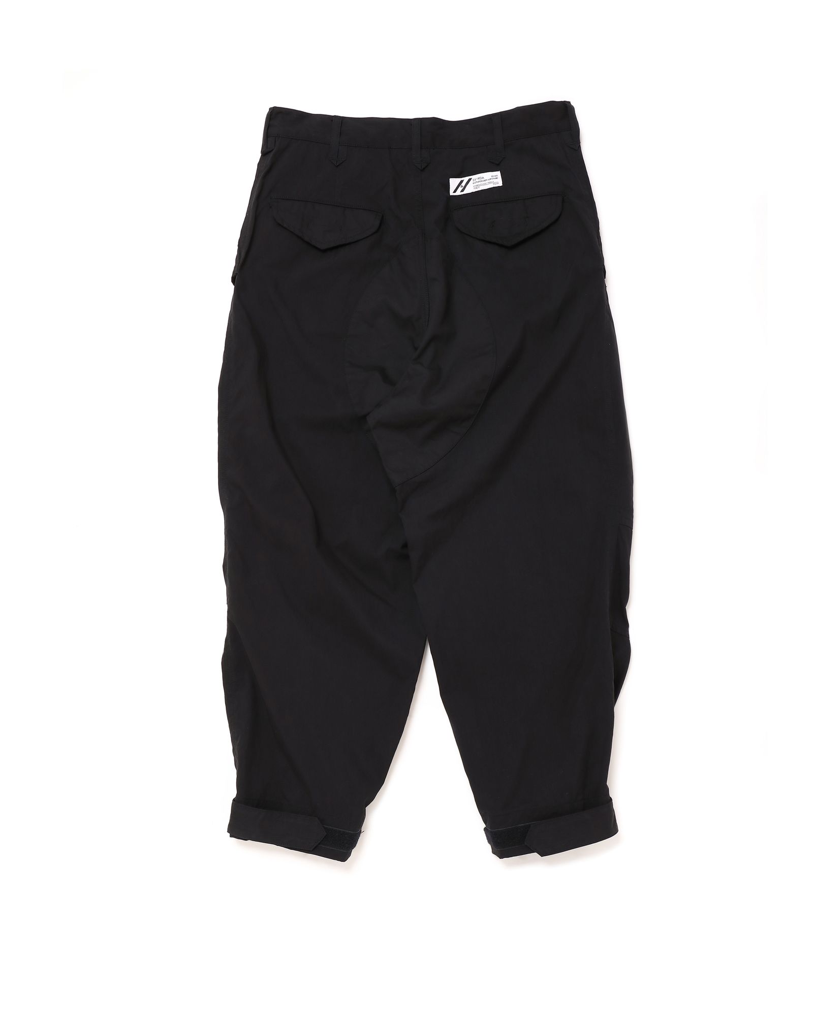 「予約商品」ONE-PLEATS CARGO TROUSERS # c/BLACK