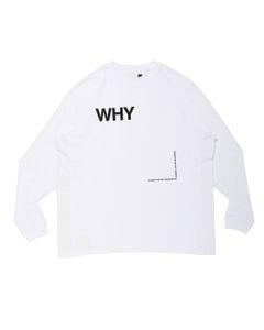 WHY SCREEN WIDE L-SLEEVE TEE  (WHITE)