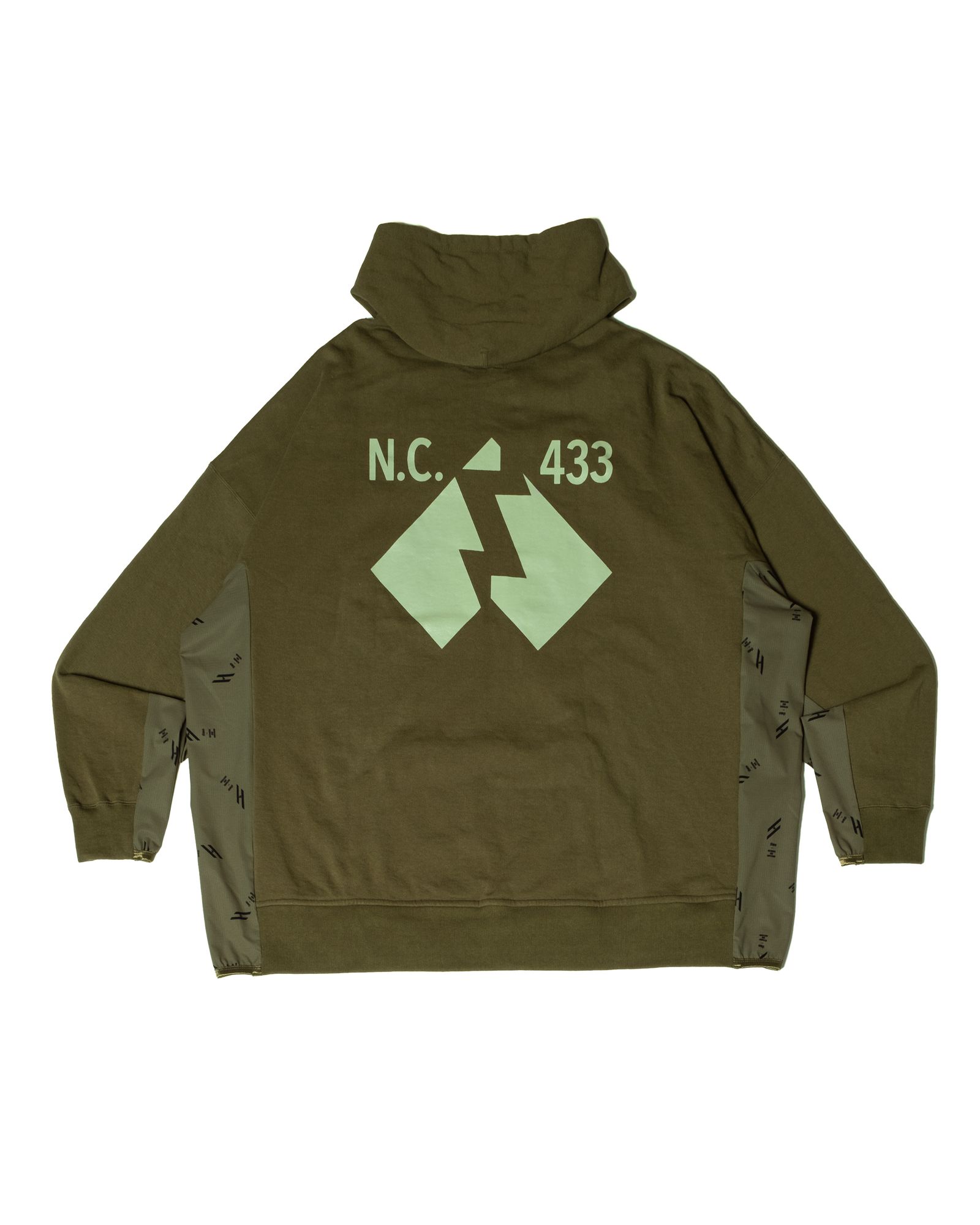 「予約商品」KANGAROO-POCKET WIDE JOGGER HOODIE / col: KHAKI