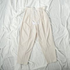 「予約商品」PLEATED WIDE TROUSERS (WHITE)