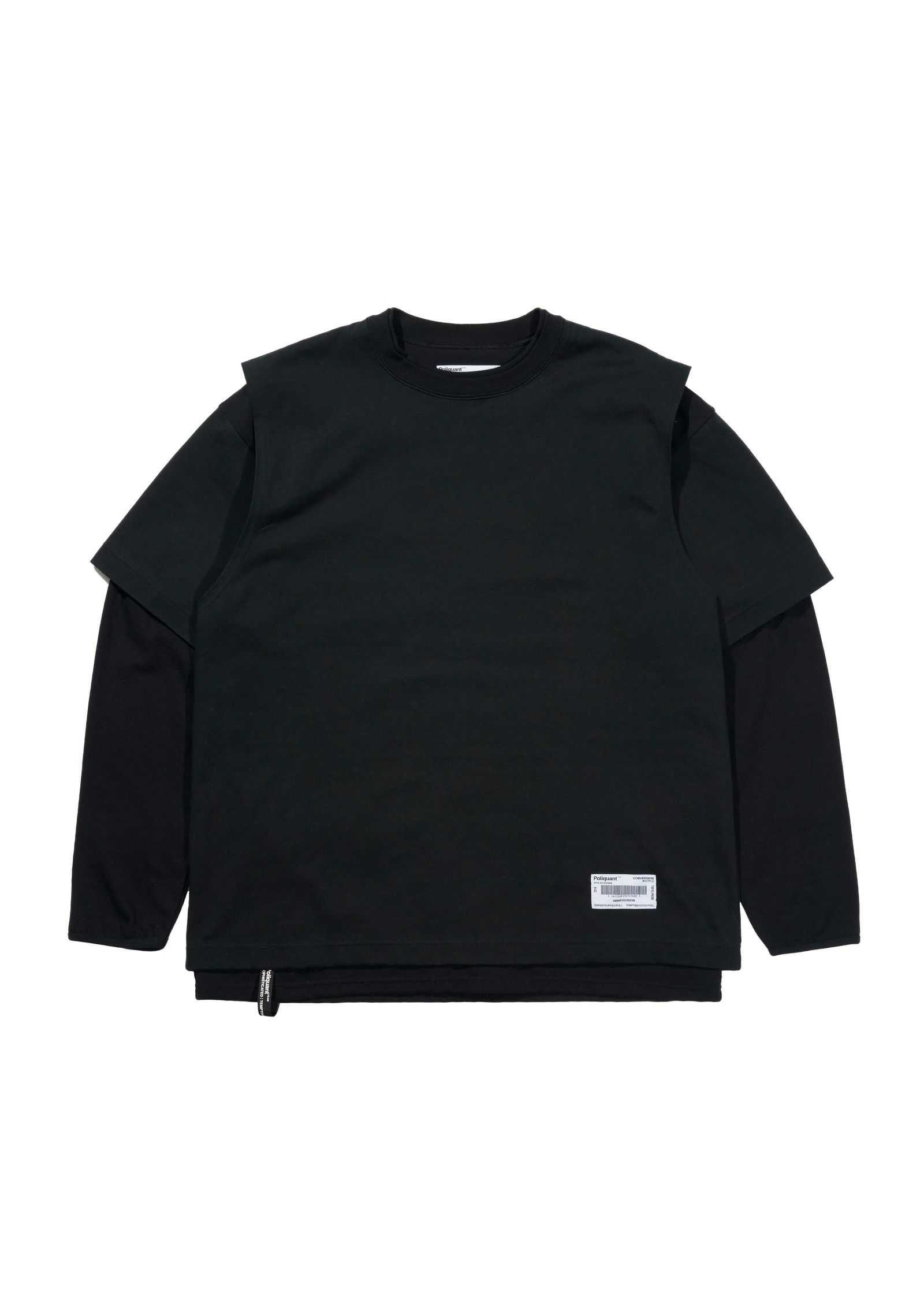 POLIQUANT - THE SWITCHING LAYERED L/S TEE / レイヤード ロング 