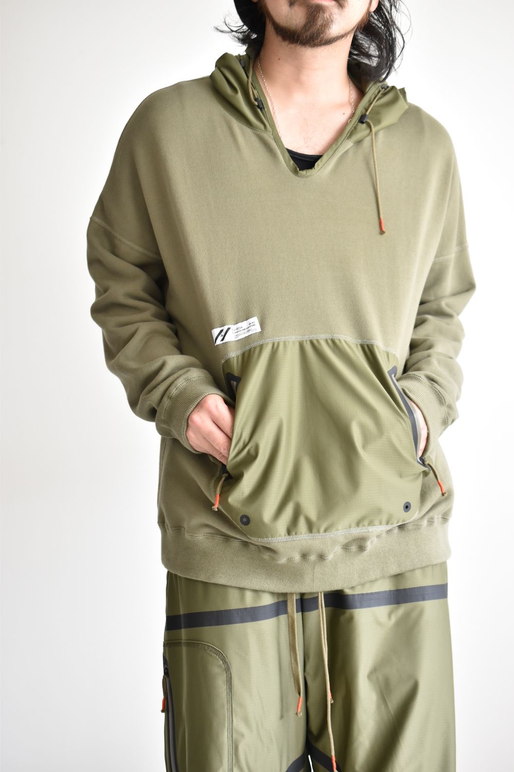 DRAW CODE HOODED PULL JERSEY c/#2 OD
