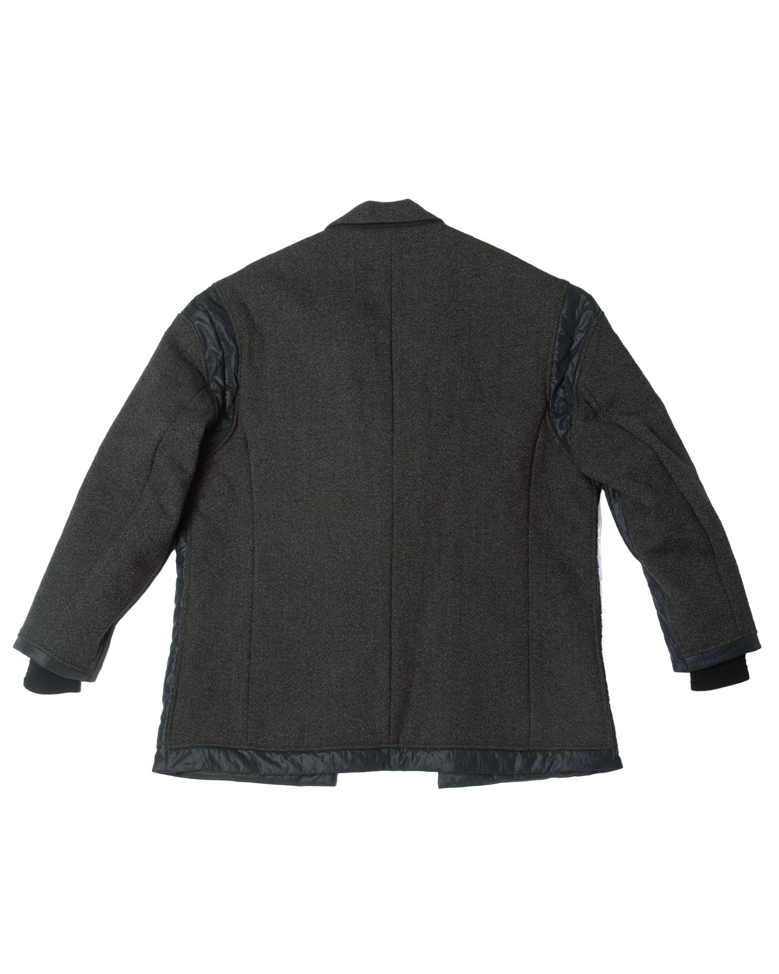 「予約商品」PASTED TWEED DOWN WIDE BLAZER / col: BLACK