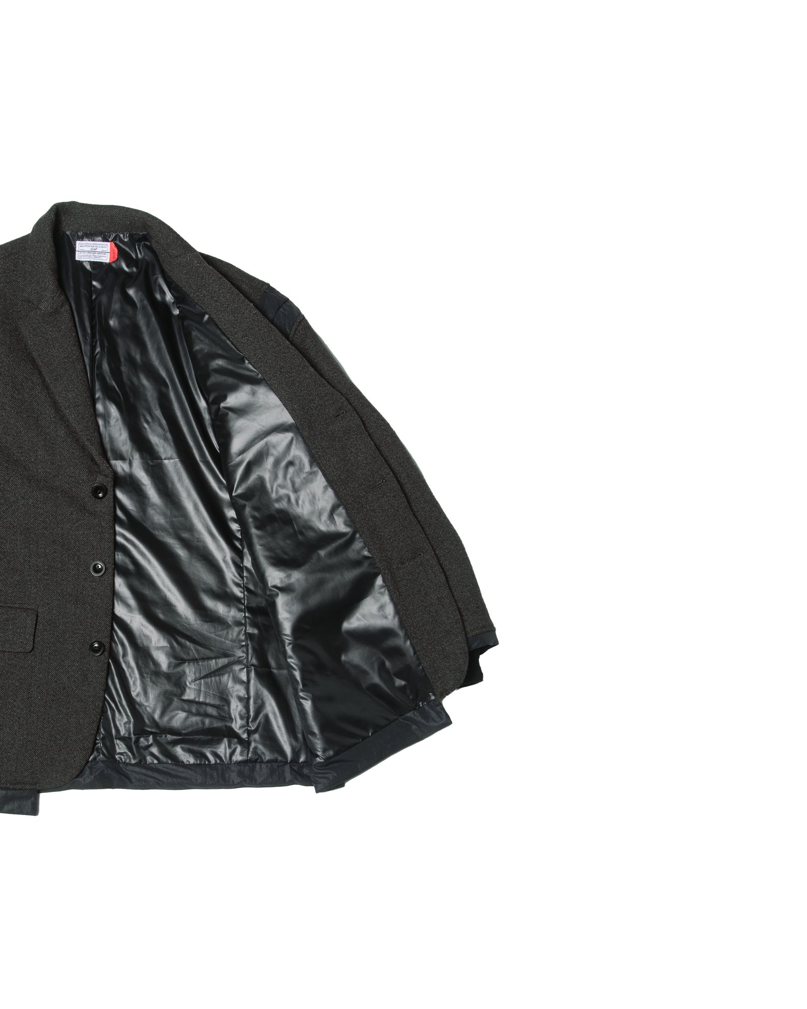 「予約商品」PASTED TWEED DOWN WIDE BLAZER / col: BLACK