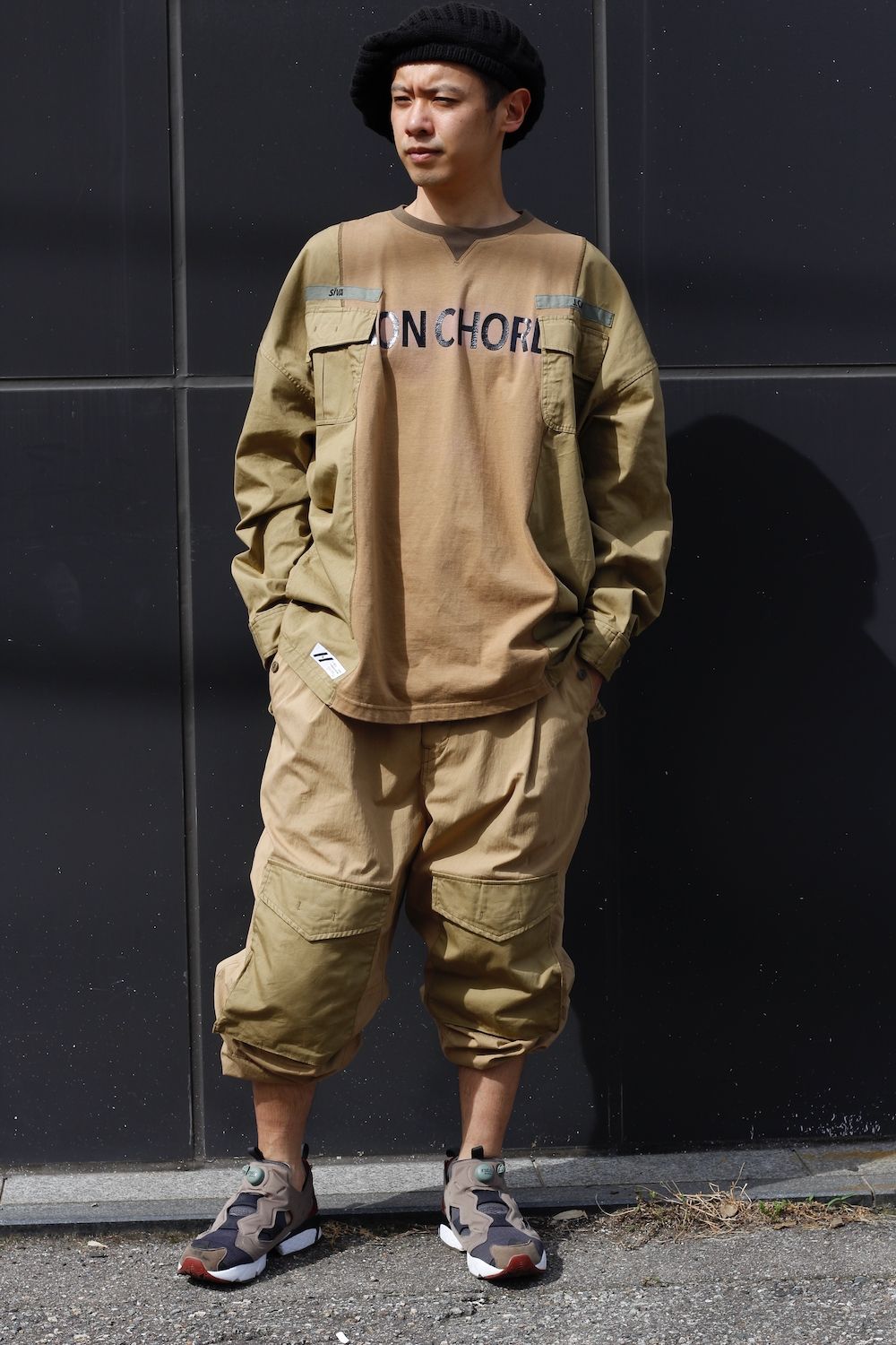 「予約商品」ONE-PLEATS CARGO TROUSERS # c/SAND