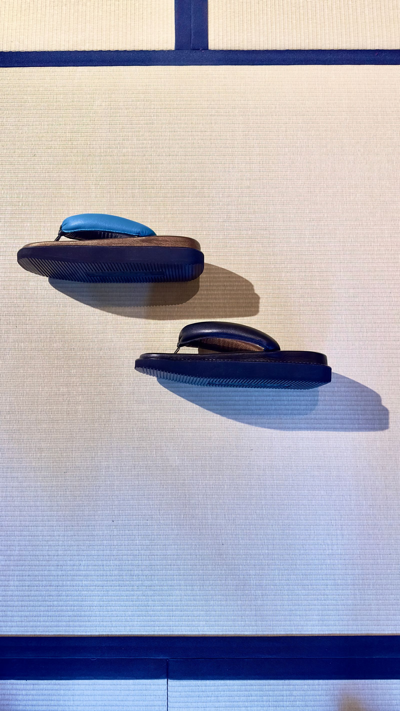 LEATHER SETTA / レザーセッタ (BLACK,BLUE)