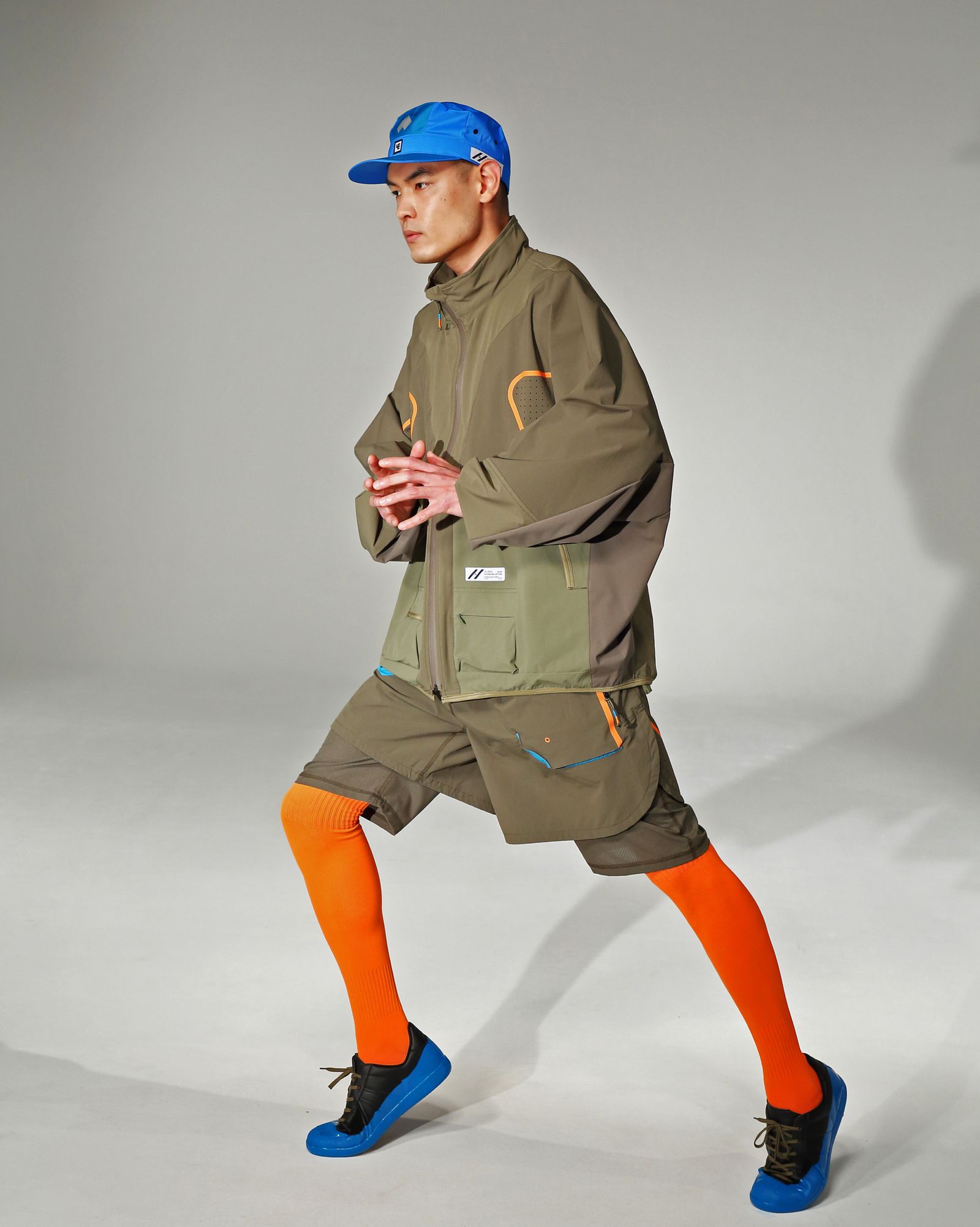 PUNCHING-HOLE BDU CAP # c/AQUA BLUE