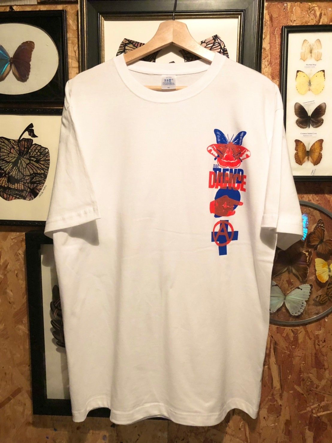 「予約商品」not THEND×Butterfly anarchy symbol T-shirt 01