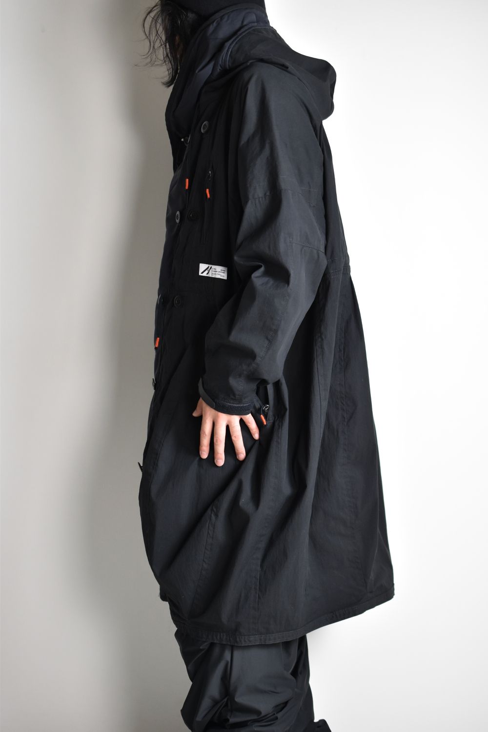 FLIGHT BALLOON WIDE LONG COAT c/#1 BLACK