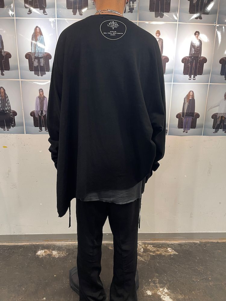 GHOST CLOTH L/S T-SHIRT / カットソー (Black, Charcoal, Light Blue, White)