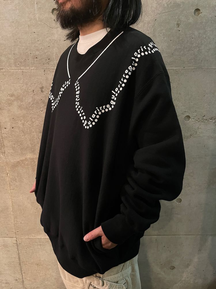 945-80TT112-1 / スウェット (BLACK/WHITE)
