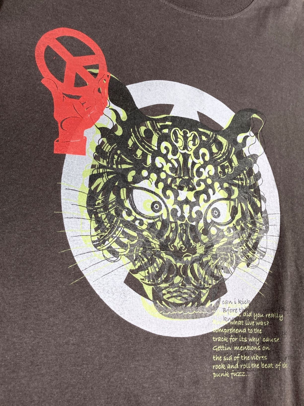 「予約商品」yamaneko anarchy symbol S/S T-shirt "sumi"