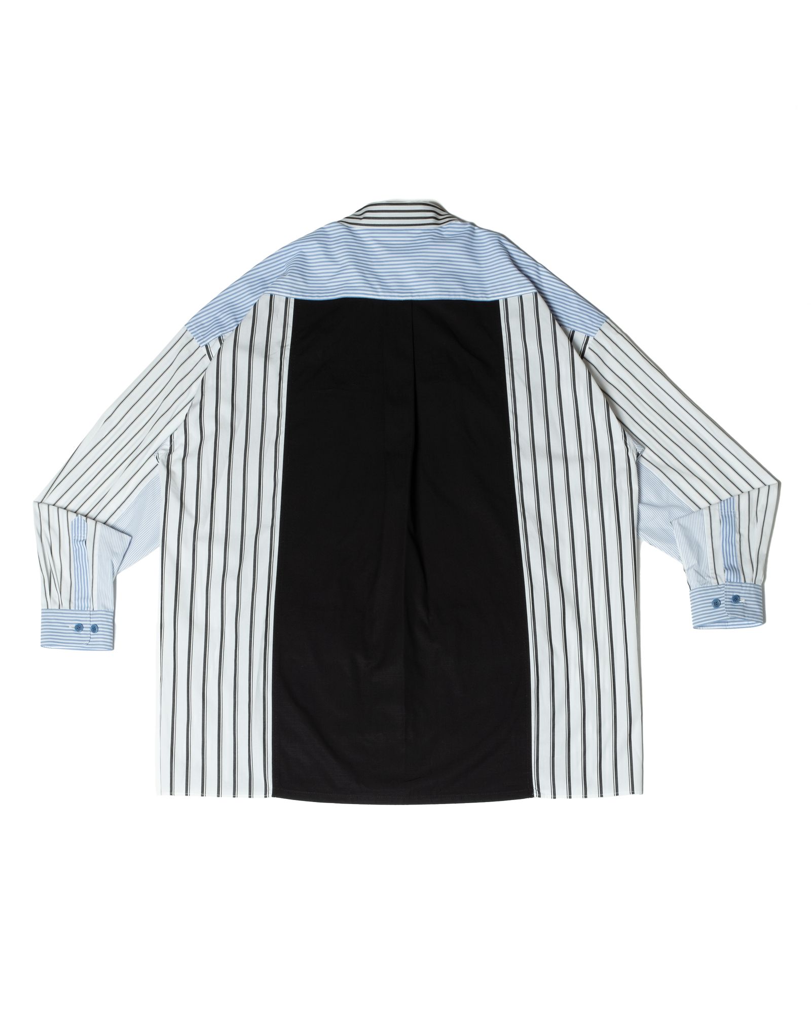 「予約商品」JUNGLE-FATIGUE OVERSIZED STRIPE SHIRTS / col: BLACK_base