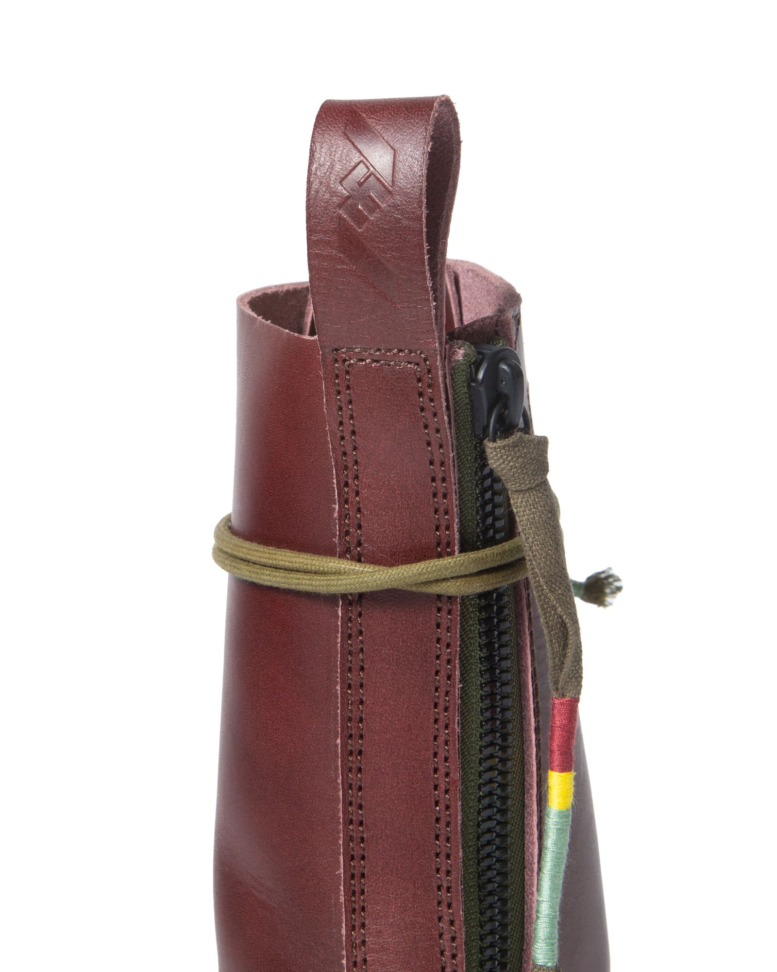10EYELET ROUND TOE ZIP-UP BOOTS / col: BURGUNDY