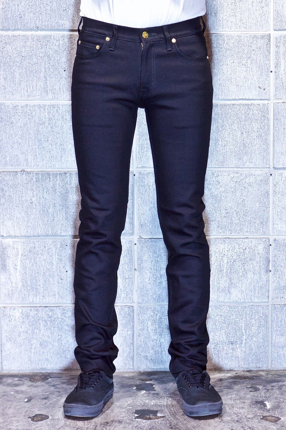 04 STRECH SKINNY BLACK / ストレッチ スキニー デニムパンツ (ブラック)