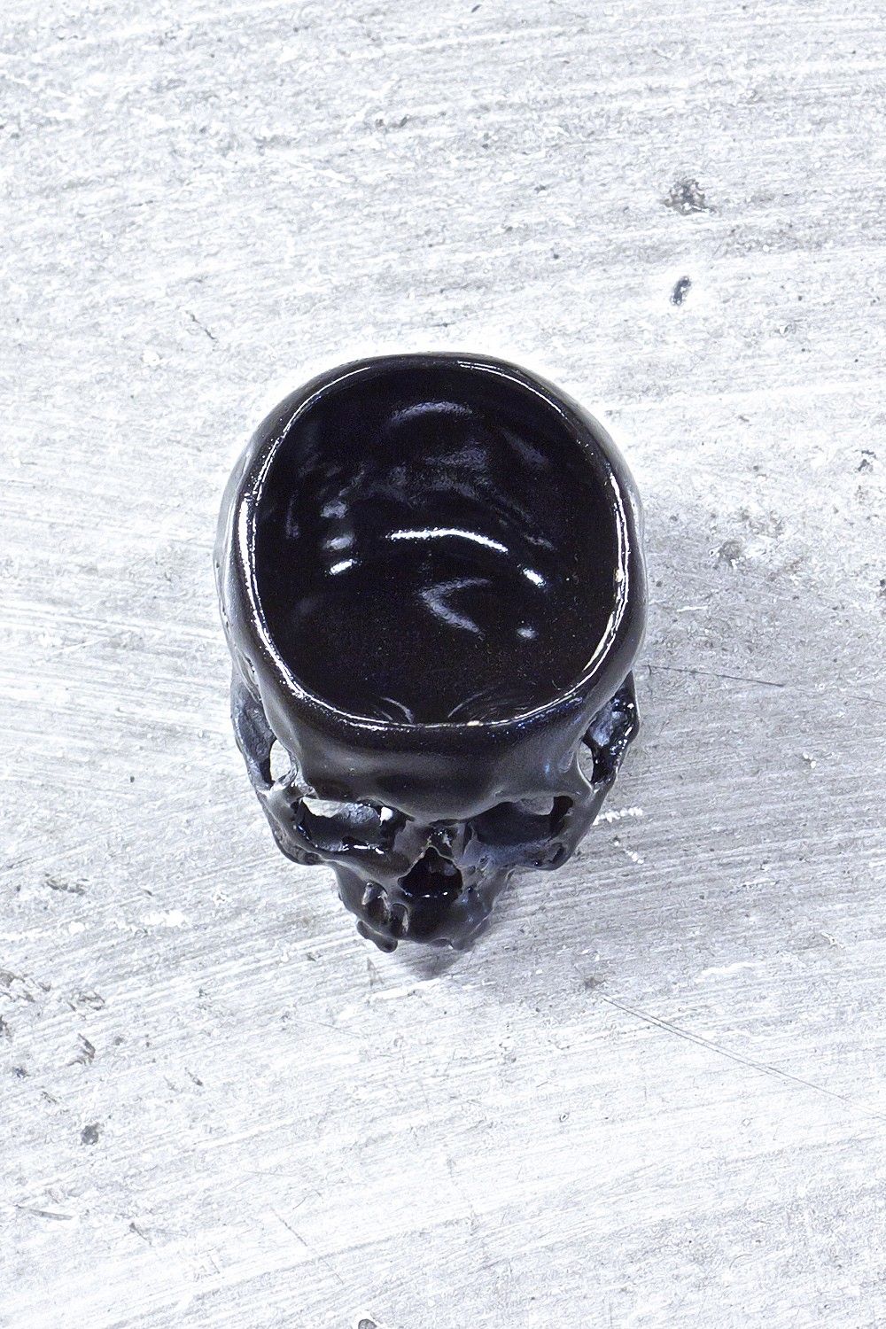 "ぐい呑み"中髑髏 黒