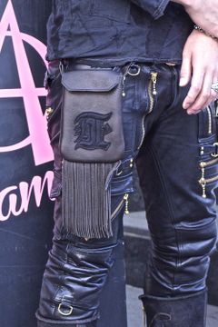 「blackmeans」×「丸岡和吾」haze&jam4周年記念 deer skin”死”pouch