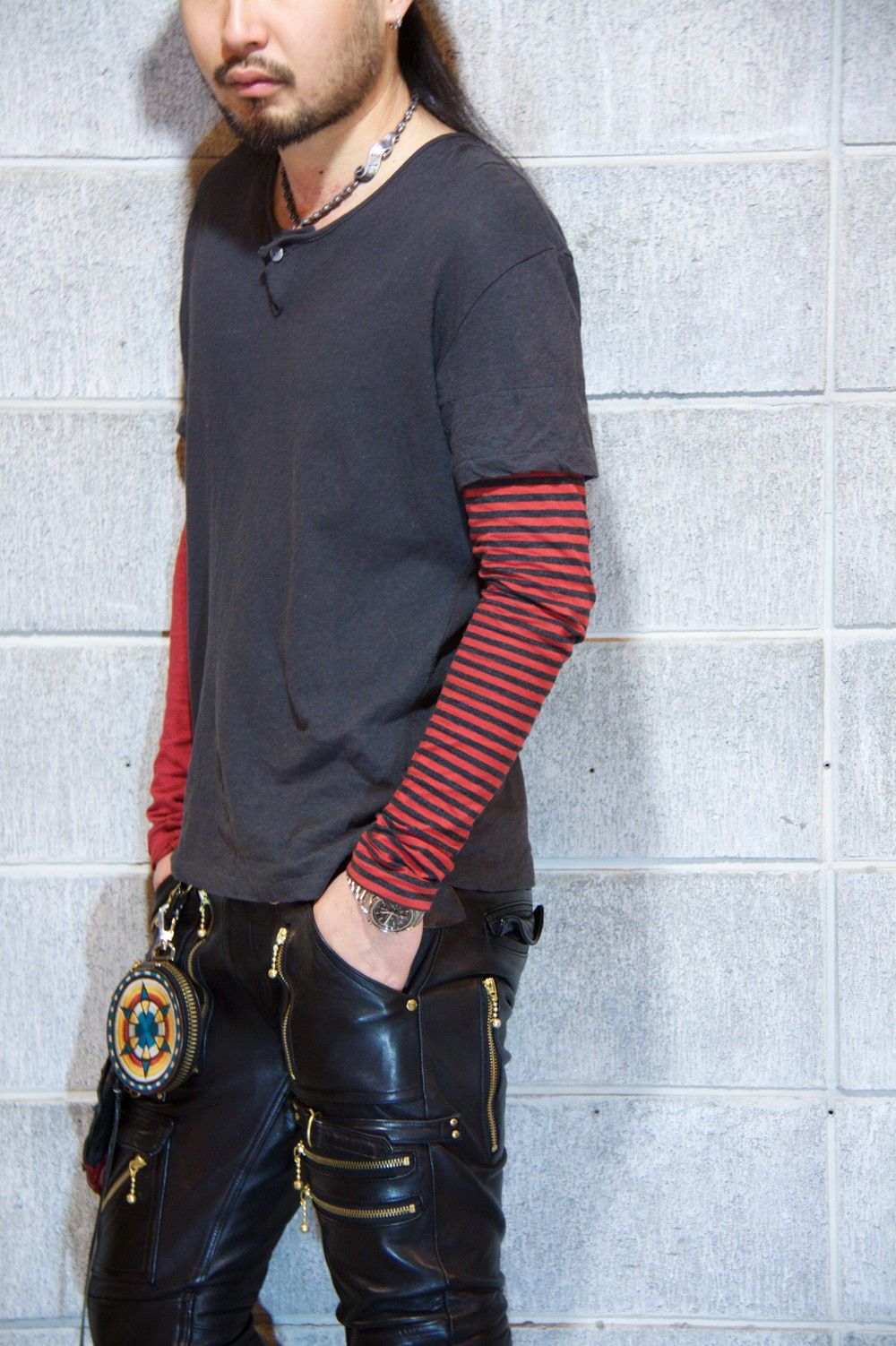 【ラスト一点】crazy cashmere cut&saw RED