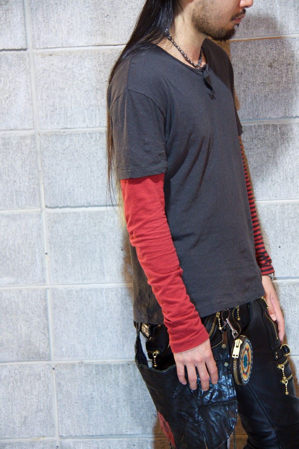 【ラスト一点】crazy cashmere cut&saw RED