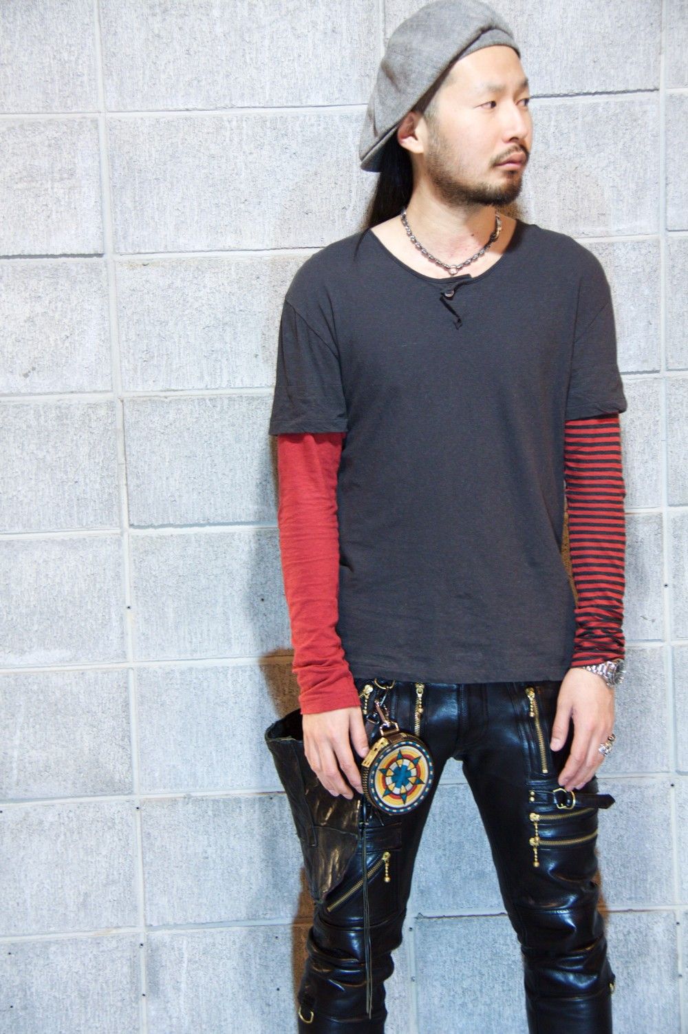 【ラスト一点】crazy cashmere cut&saw RED