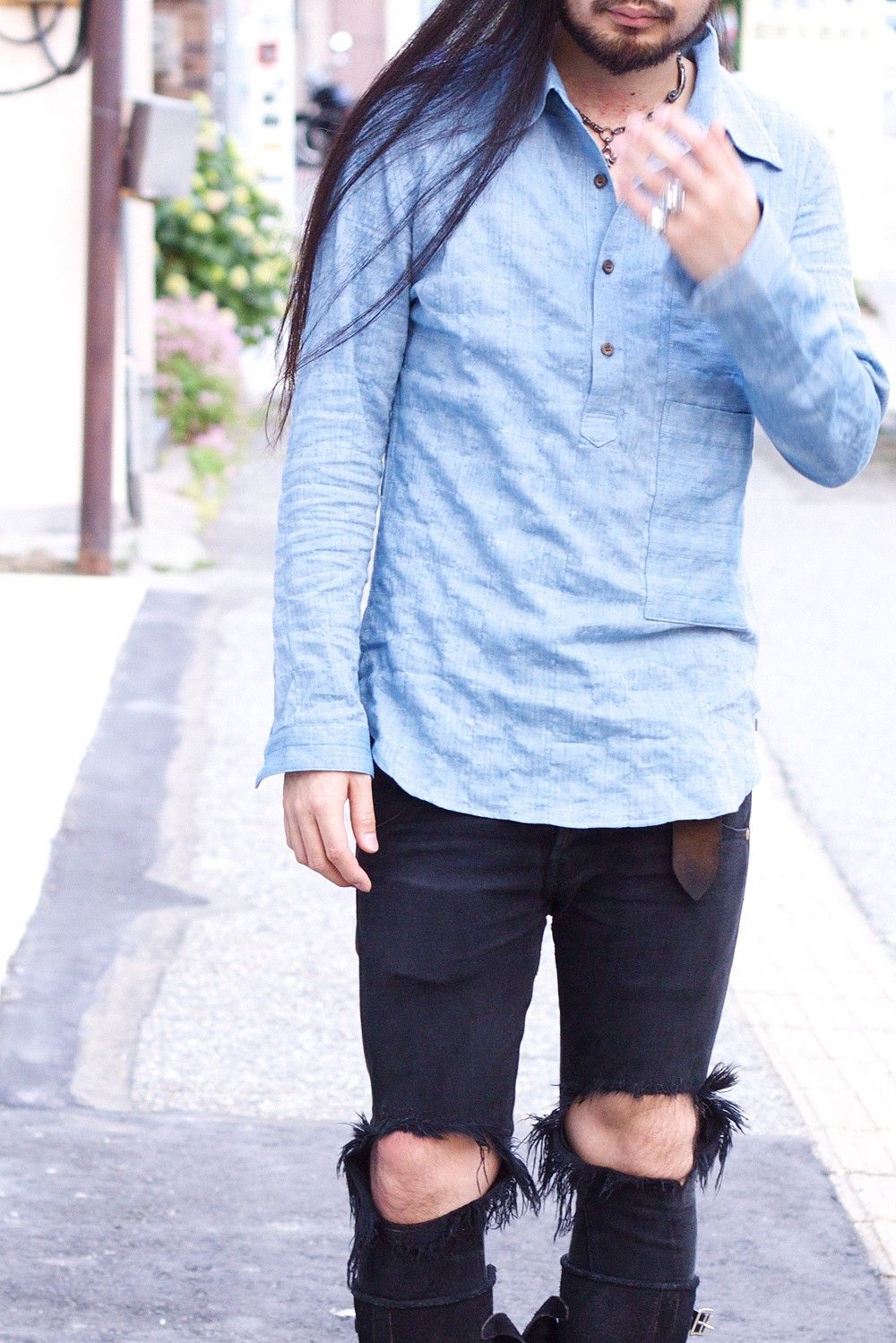"KABURI" SHIRTS INDIGO