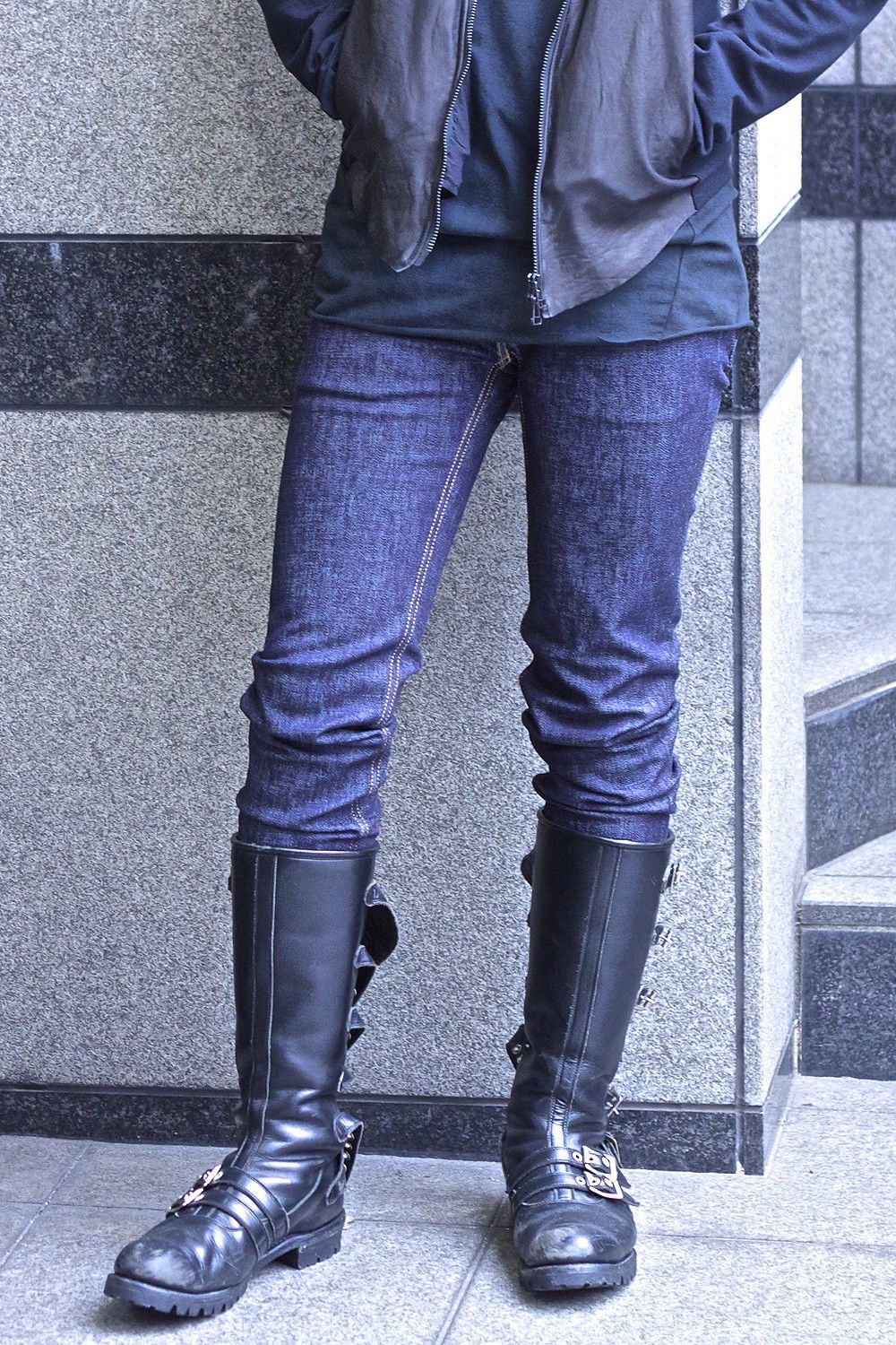 04 STRECH SKINNY INDIGO / ストレッチ スキニー デニムパンツ (インディゴ)