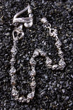 30 TWO FACE SKULL WALLET CHAIN "CUSTOM"