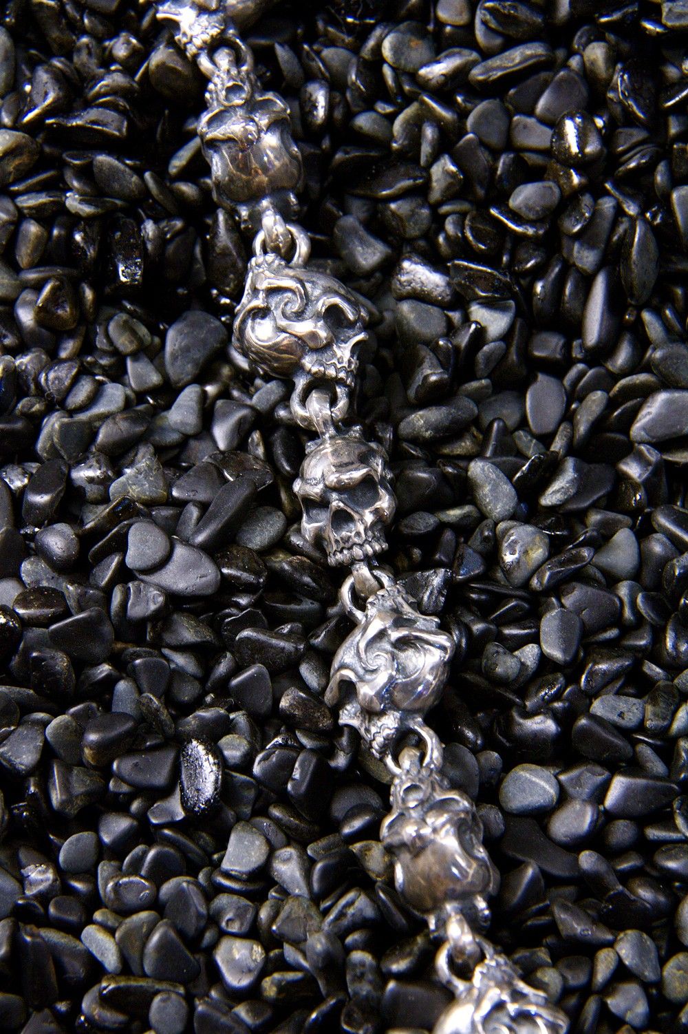 30 TWO FACE SKULL WALLET CHAIN "CUSTOM"